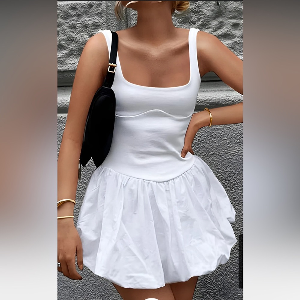 Commense Daily Basic Short Bubble Dress NWT